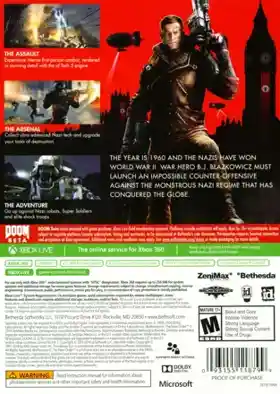 Wolfenstein The New Order (USA) box cover back